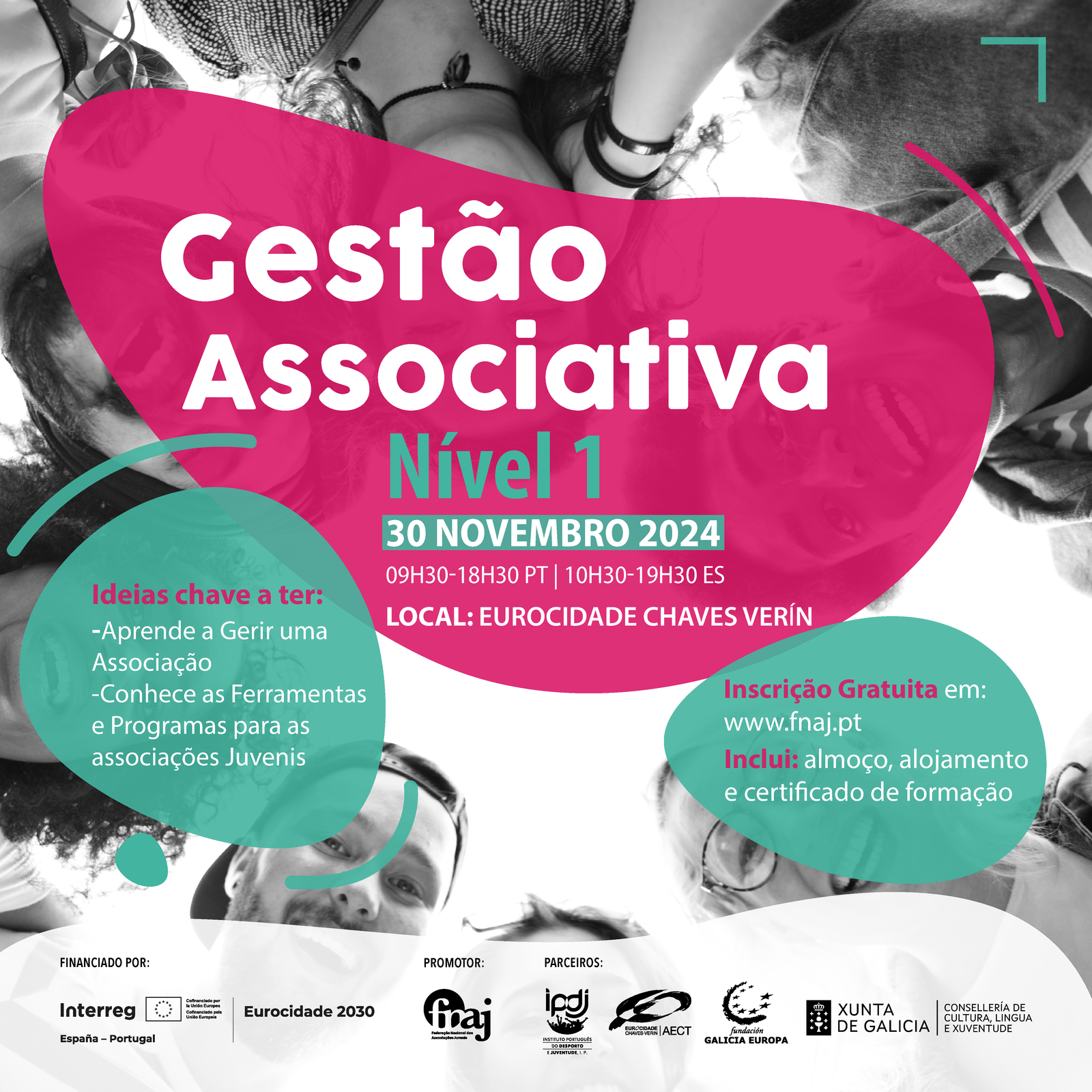 A Eurocidade de Chaves-Verín, AECT, acolhe formação em Gestão Associativa 